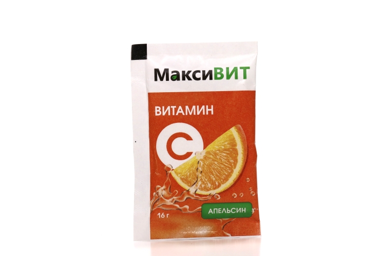 Аскорбиновая кислота Витамин С Максивит, 16 г, порошок со вкусом апельсина