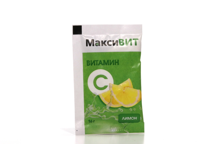 Аскорбиновая кислота Витамин С Максивит, 16 г, порошок со вкусом лимона